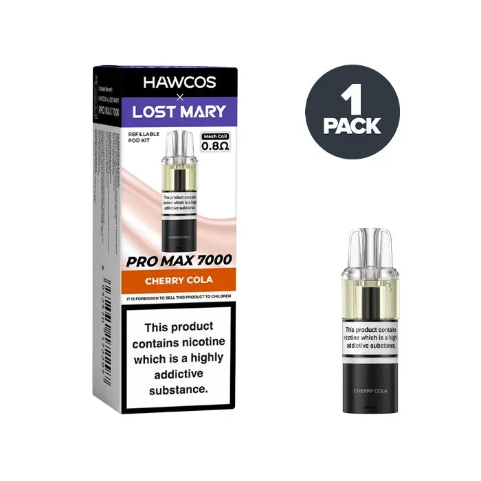Cherry Cola Hawcos X Lost Mary Pro Max 7000 Prefilled Pods